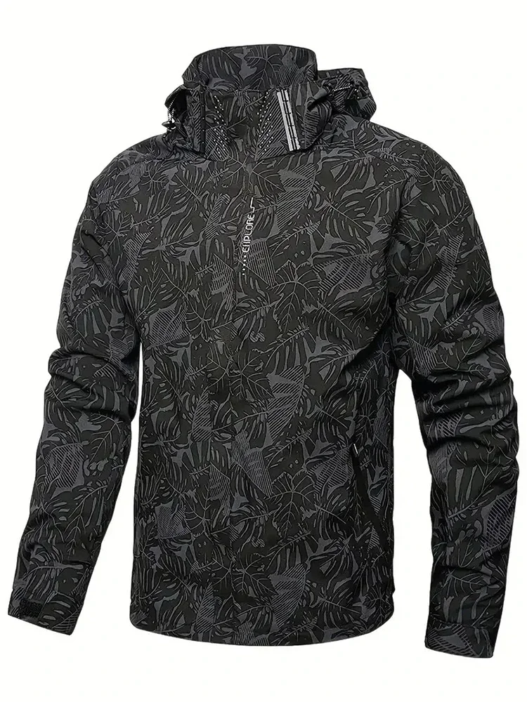 Windbreak Shell Jacket - Chaqueta cortavientos informal impermeable para hombre,