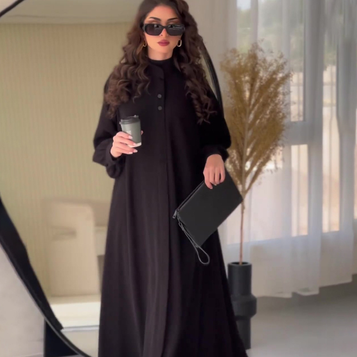 Street Fashion Dubai - Vestido Abaya Elegante de Lujo para