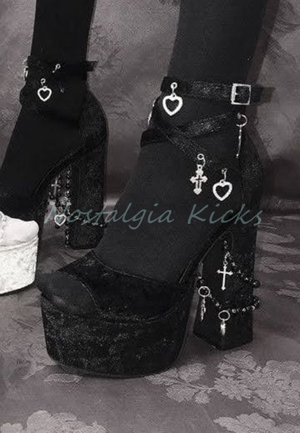 Street Fashion Dress - Sandalias góticas de tacón alto con