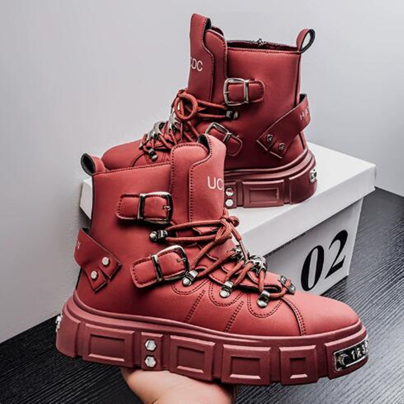 Street Fashion Luxury - Zapatillas de lujo con remaches negros