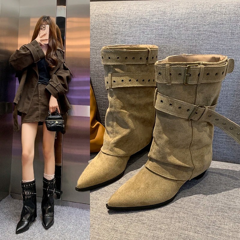 Street Fashion Dress - 2025 Botas de invierno con punta