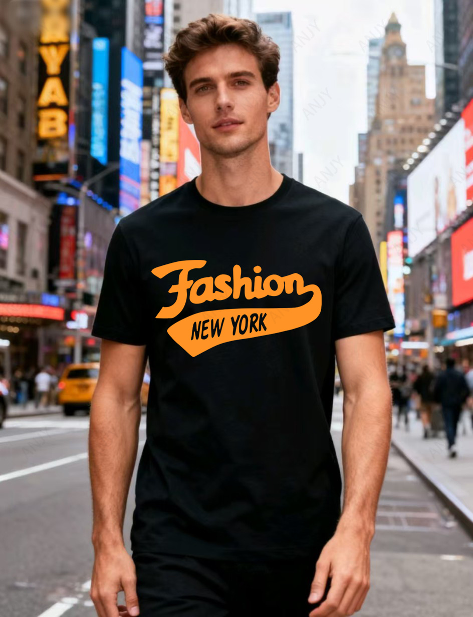 Street Fashion Of New York - Camiseta con estampado de letras estilo