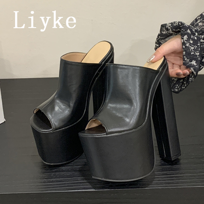 Fashion Street Night - Liyke Runway moda 18CM tacones extremadamente