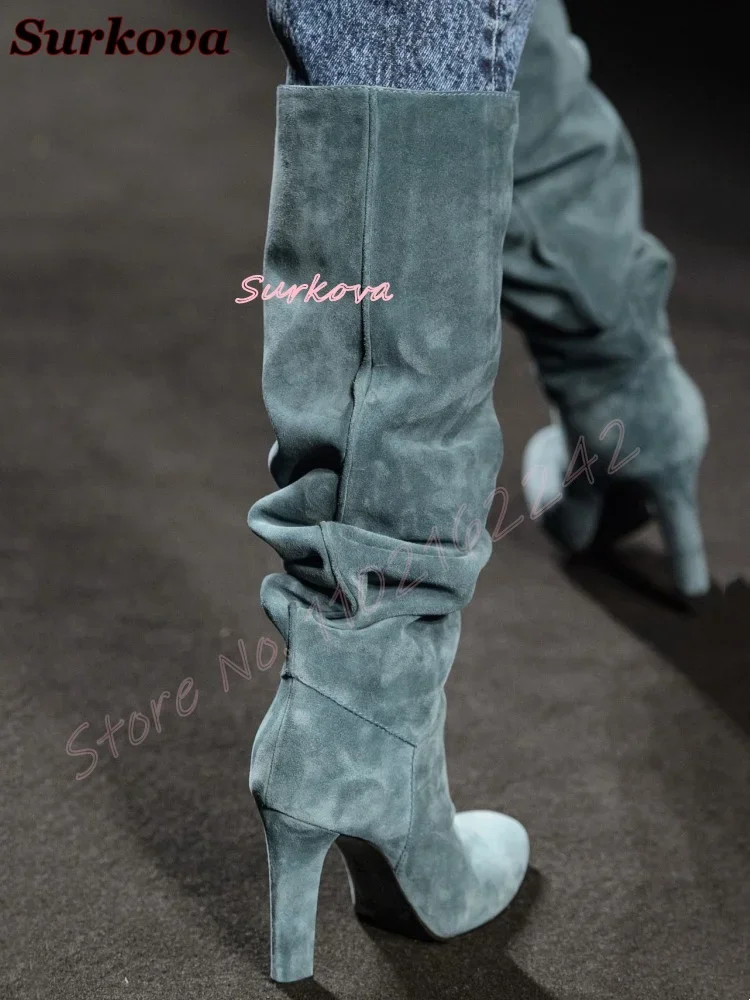 Botas Retro plisadas sin cordo - Street Fashion Dress reseña y precio