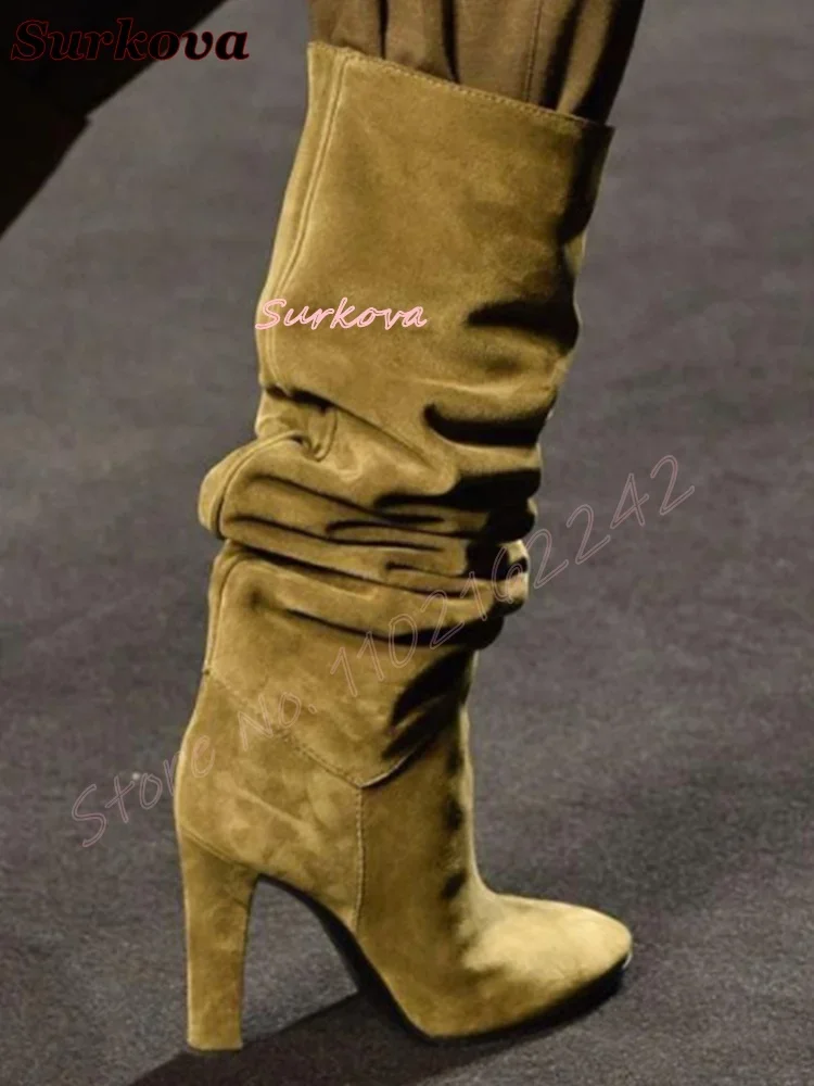 Botas Retro plisadas sin cordo - Street Fashion Dress reseña y precio