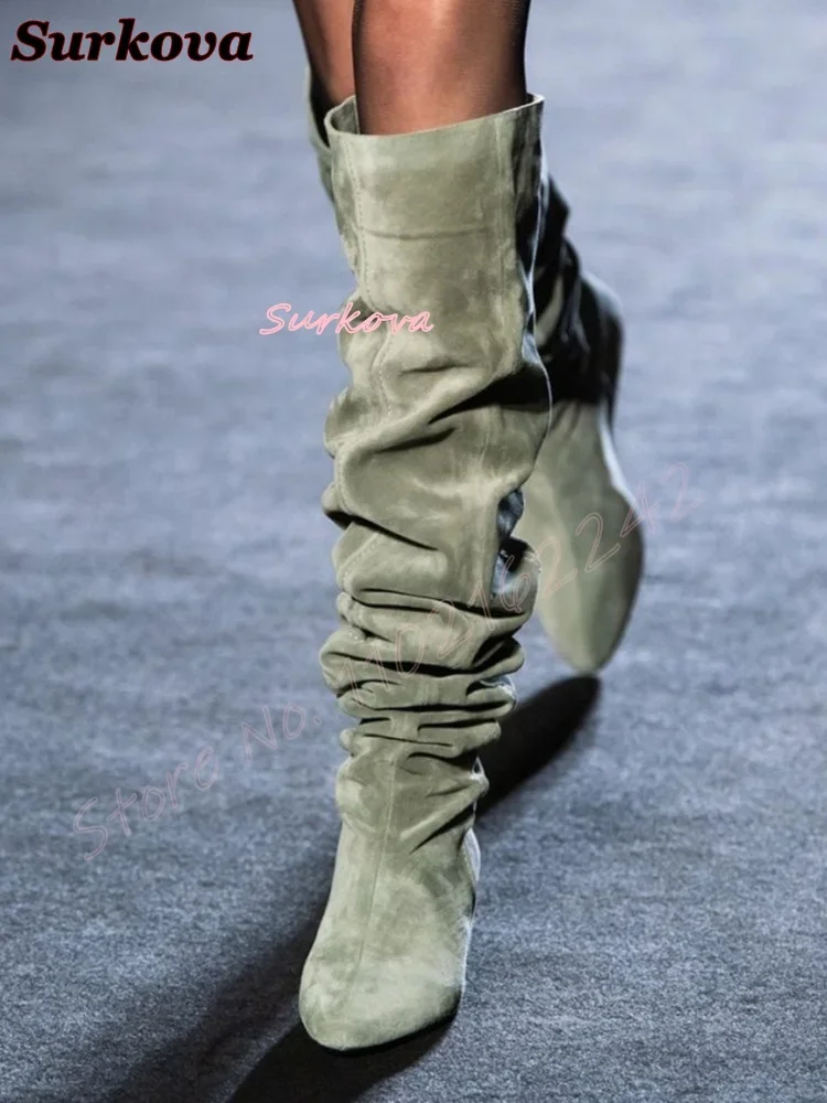 Botas Retro plisadas sin cordo - Street Fashion Dress reseña y precio