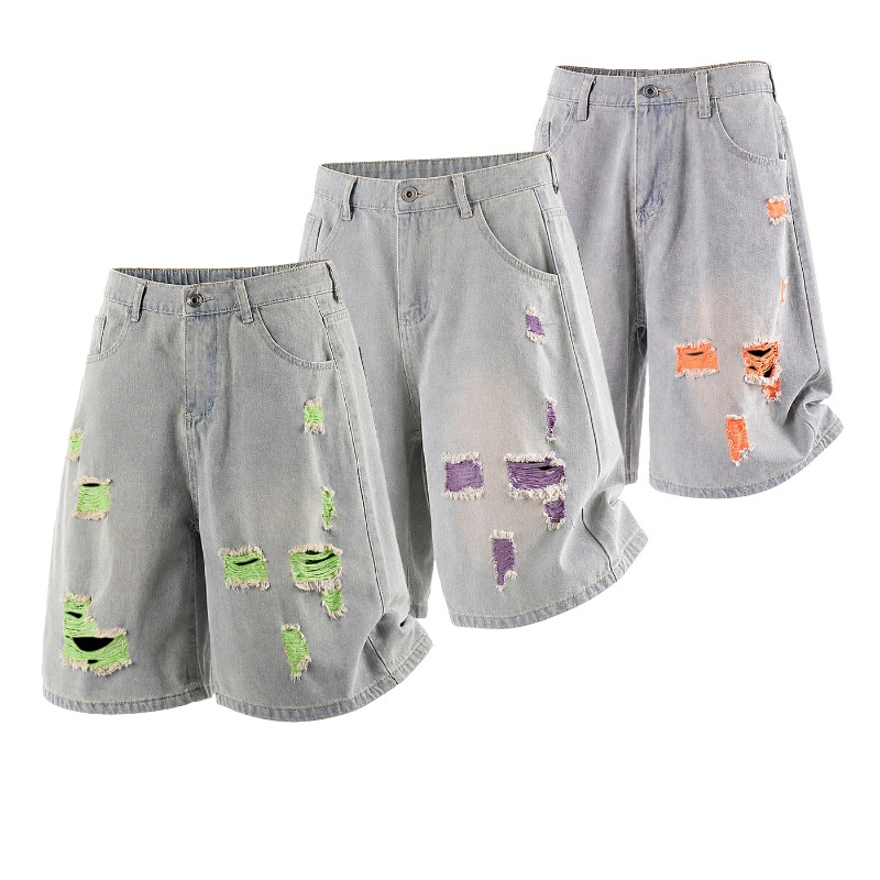 Pantalones Cortos de Mezclilla - Distressed Jean Rip reseña y precio