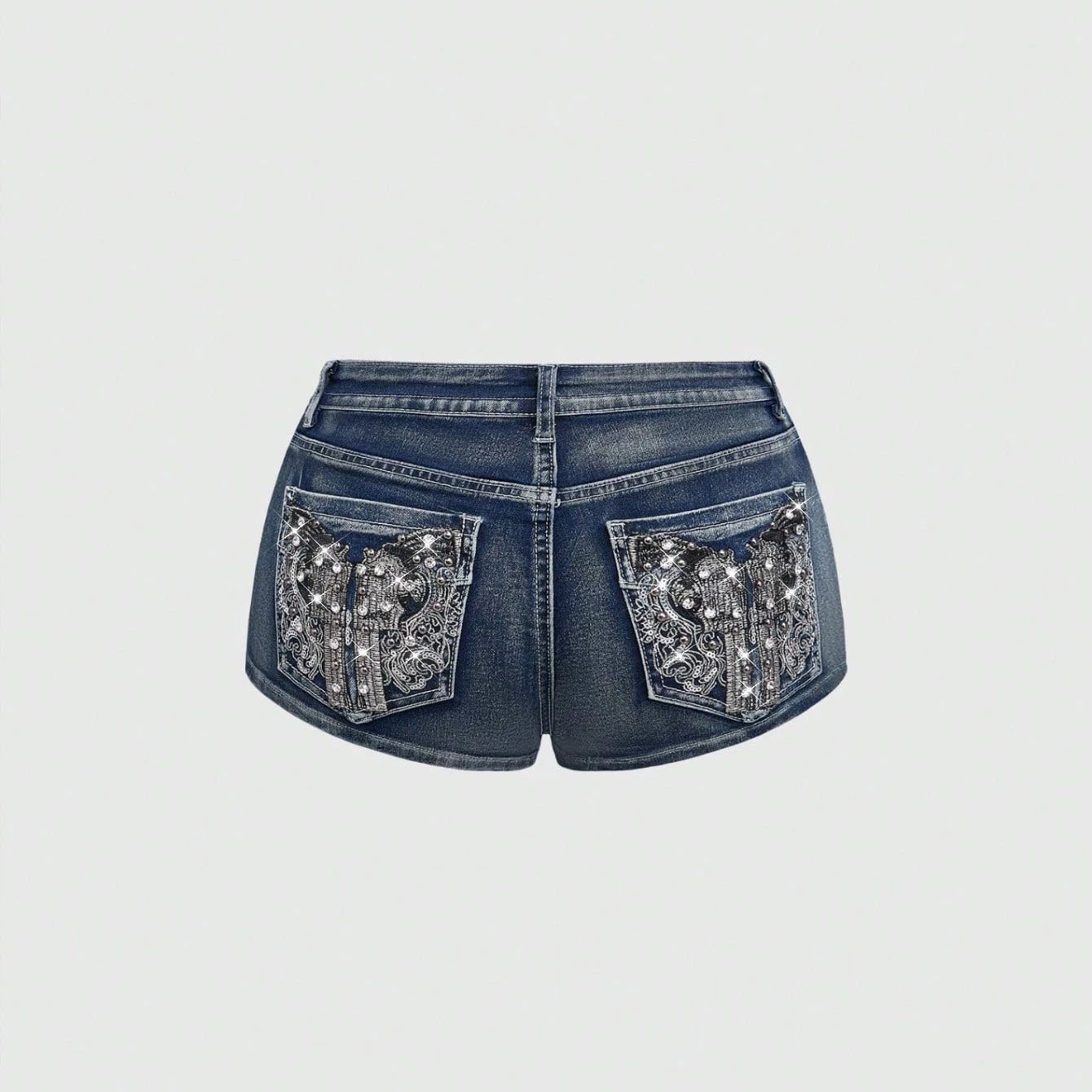 Shorts de mezclilla bordados c - Street Fashion Hot reseña y precio