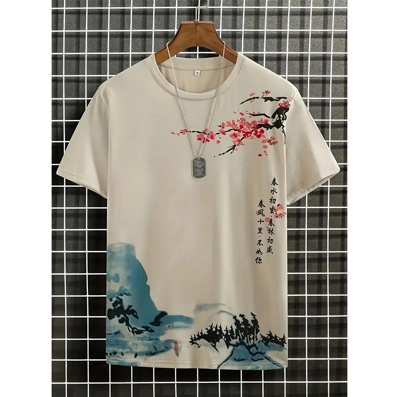 Camiseta de Hombre Estilo Vint - Street Fashion In Chinese reseña y precio