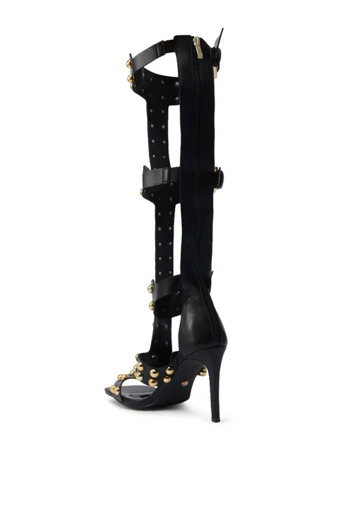 Sandalias de gladiador negras  - Street Fashion Dress reseña y precio