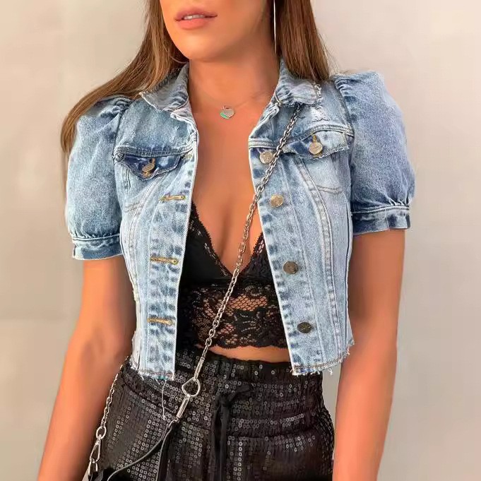 Chaqueta vaquera para mujer, c - Distressed Jean Rip reseña y precio
