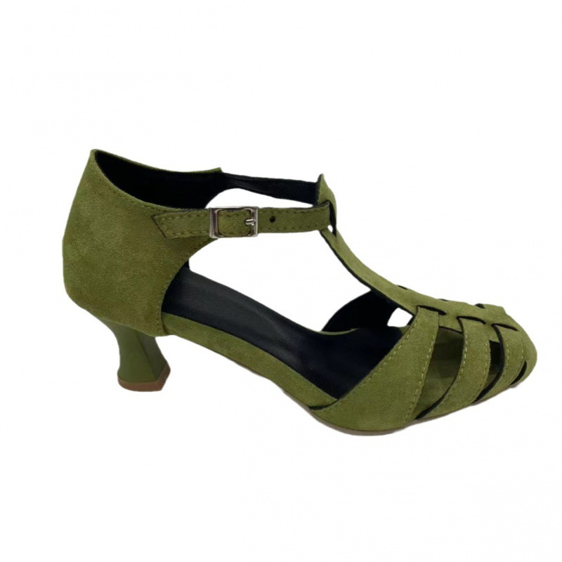 Sandalias de tacón bajo de gam - Street Fashion Dress reseña y precio