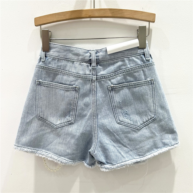 Pantalones cortos vaqueros des - Distressed Jean Rip reseña y precio