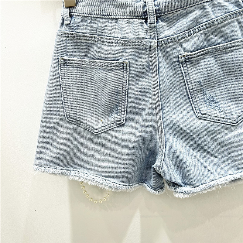 Pantalones cortos vaqueros des - Distressed Jean Rip reseña y precio