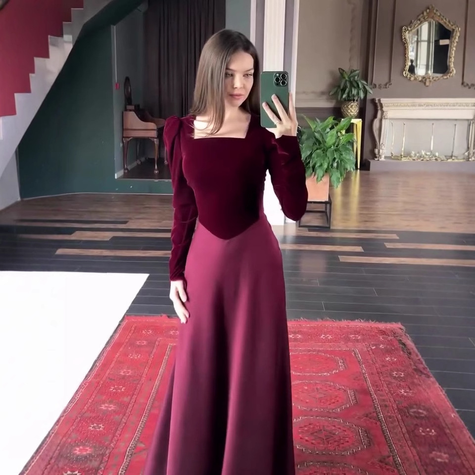 Nuevo Vestido Largo de Moda Ot - Street Fashion Dubai reseña y precio