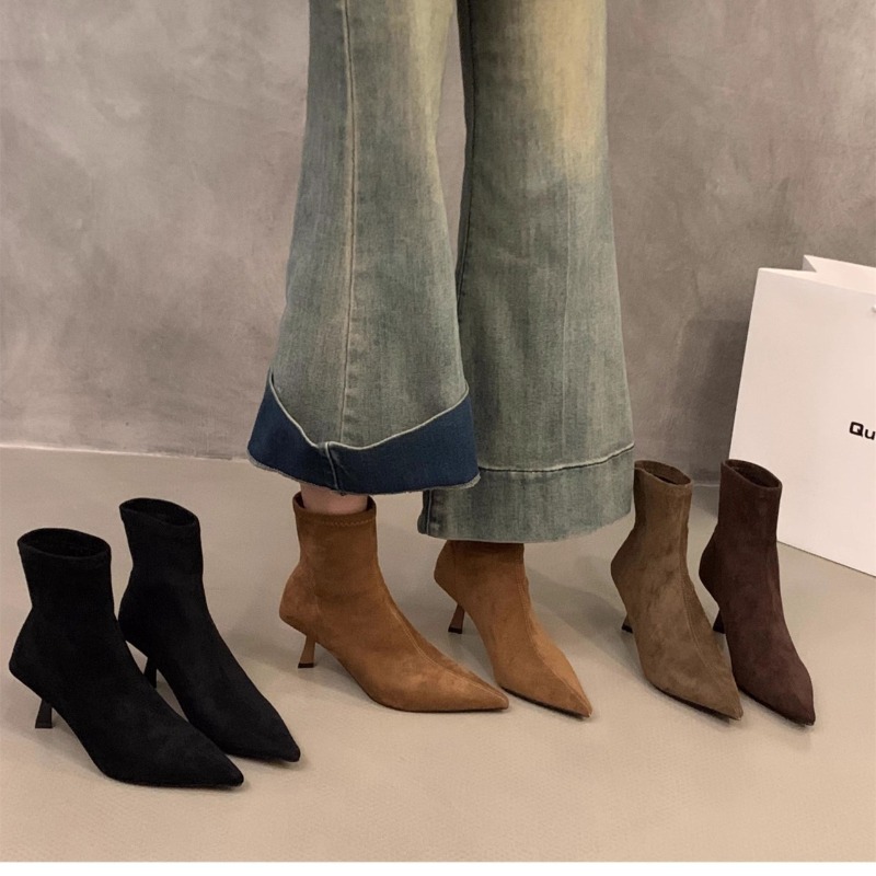 Botines de Ante Elásticos para - Street Fashion Dress reseña y precio