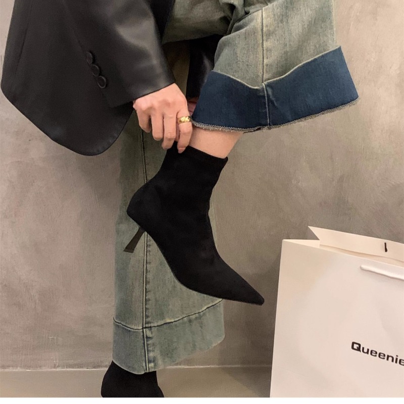 Botines de Ante Elásticos para - Street Fashion Dress reseña y precio