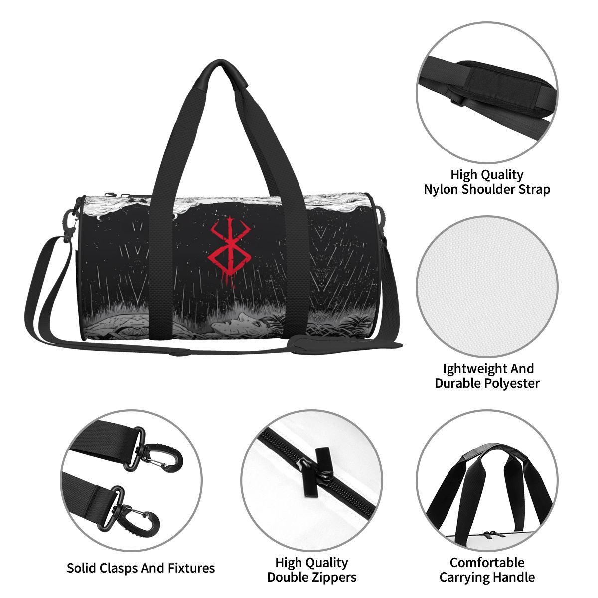 Bolsa de gimnasio Bereserk de  - Street Fashion Couple reseña y precio