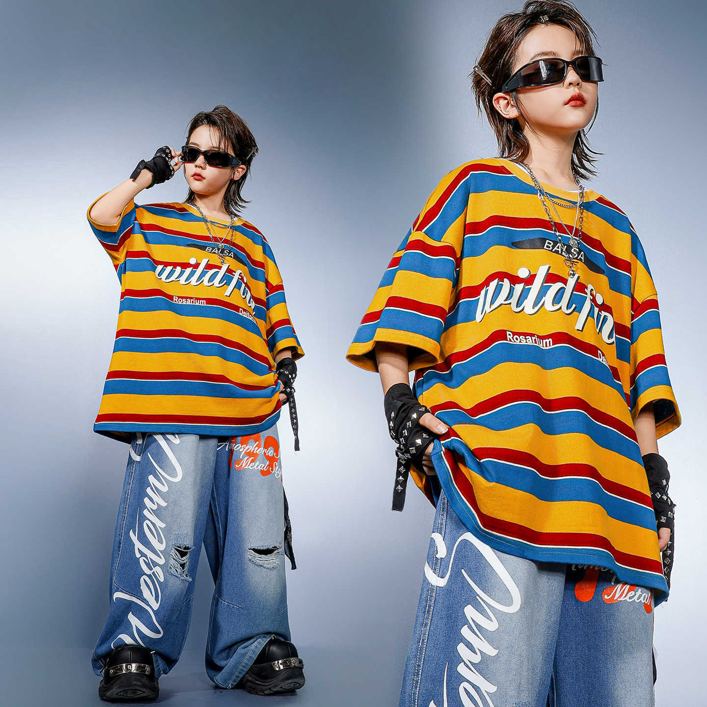 Ropa Hip Hop para Niños, Camis - Distressed Jean Rip reseña y precio