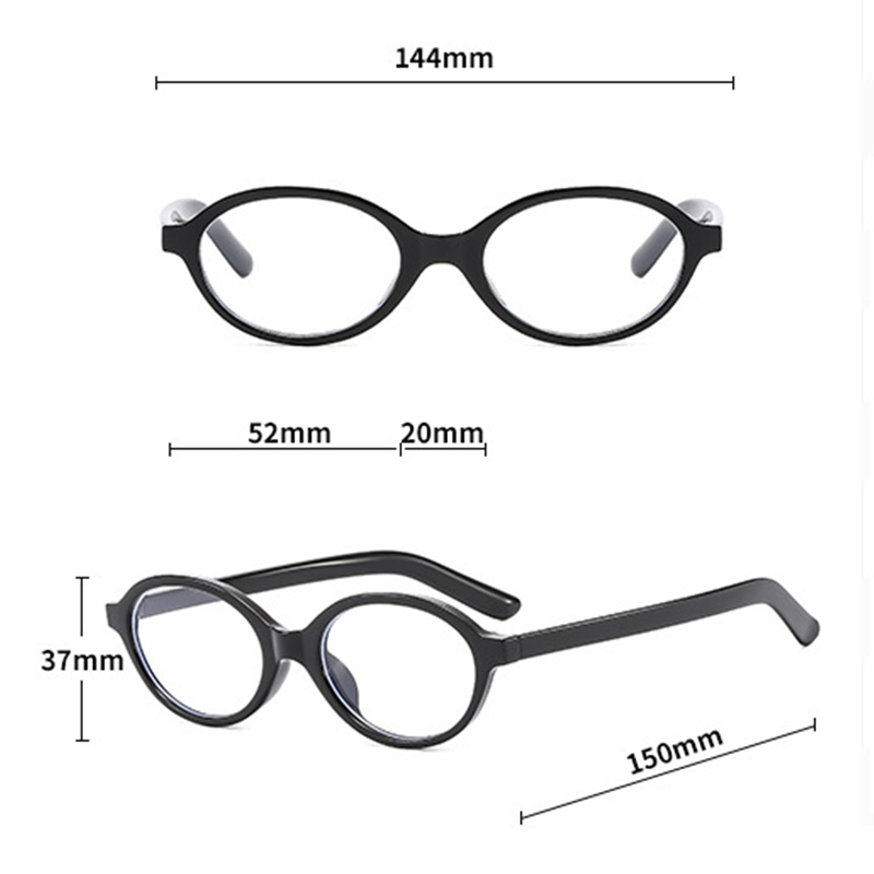 1 par de gafas ovaladas transp - Street Fashion Logo Design reseña y precio