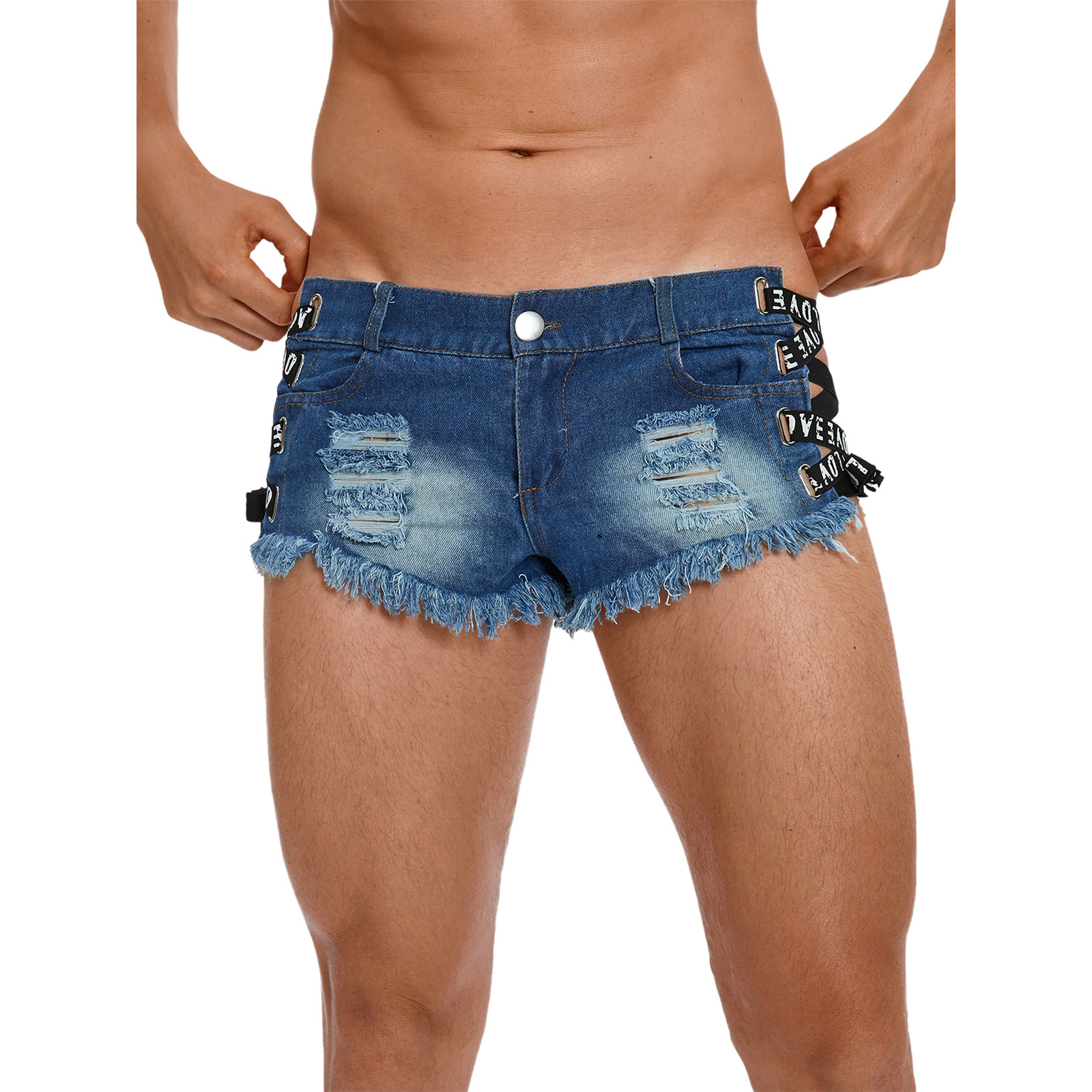 Pantalones cortos de mezclilla - Distressed Jean Rip reseña y precio