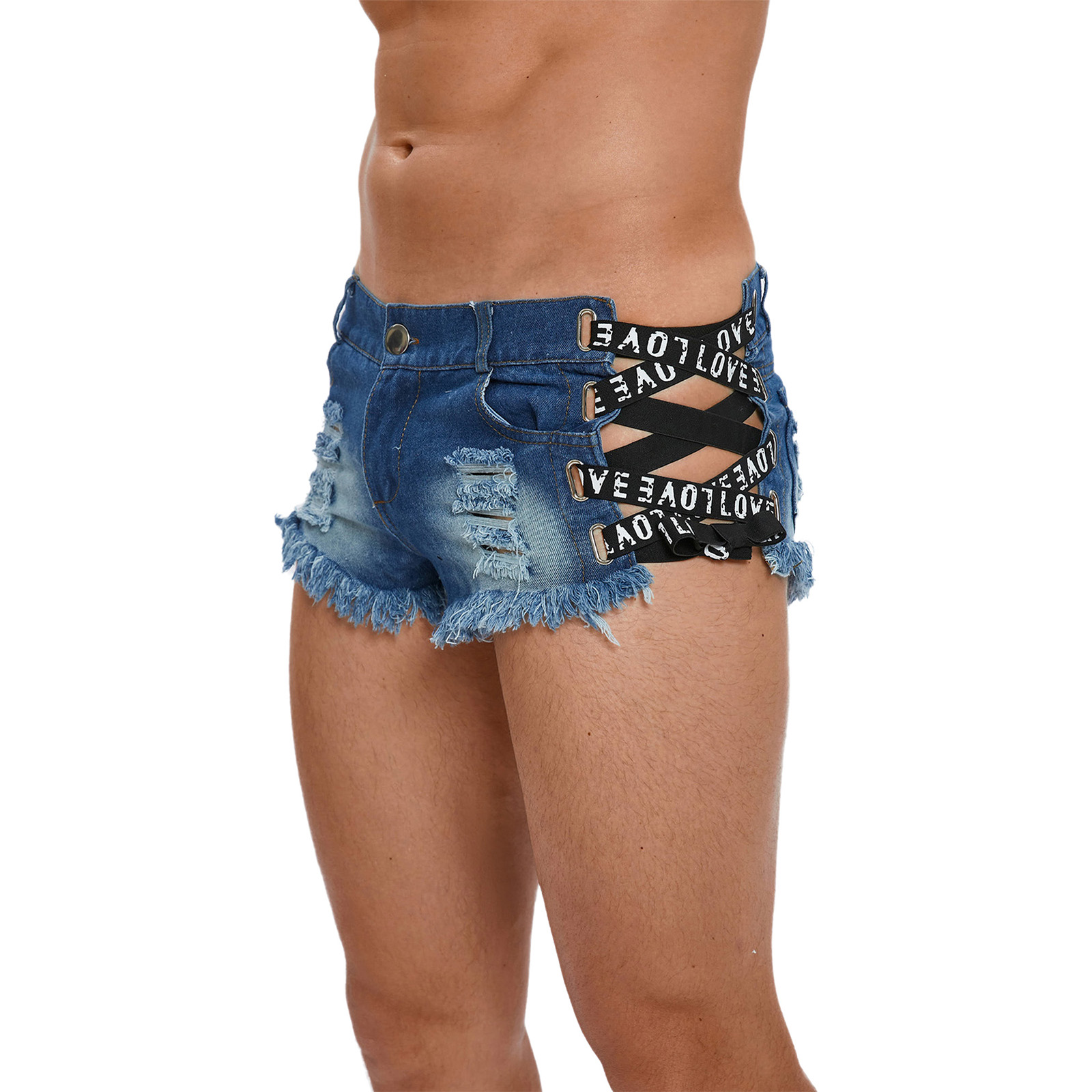 Pantalones cortos de mezclilla - Distressed Jean Rip reseña y precio